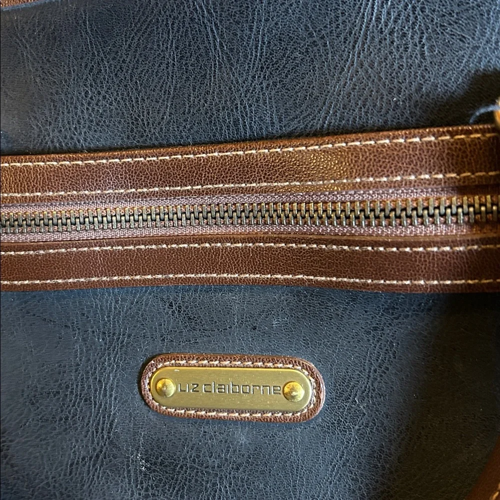Liz Claiborne Black and Brown Handbag